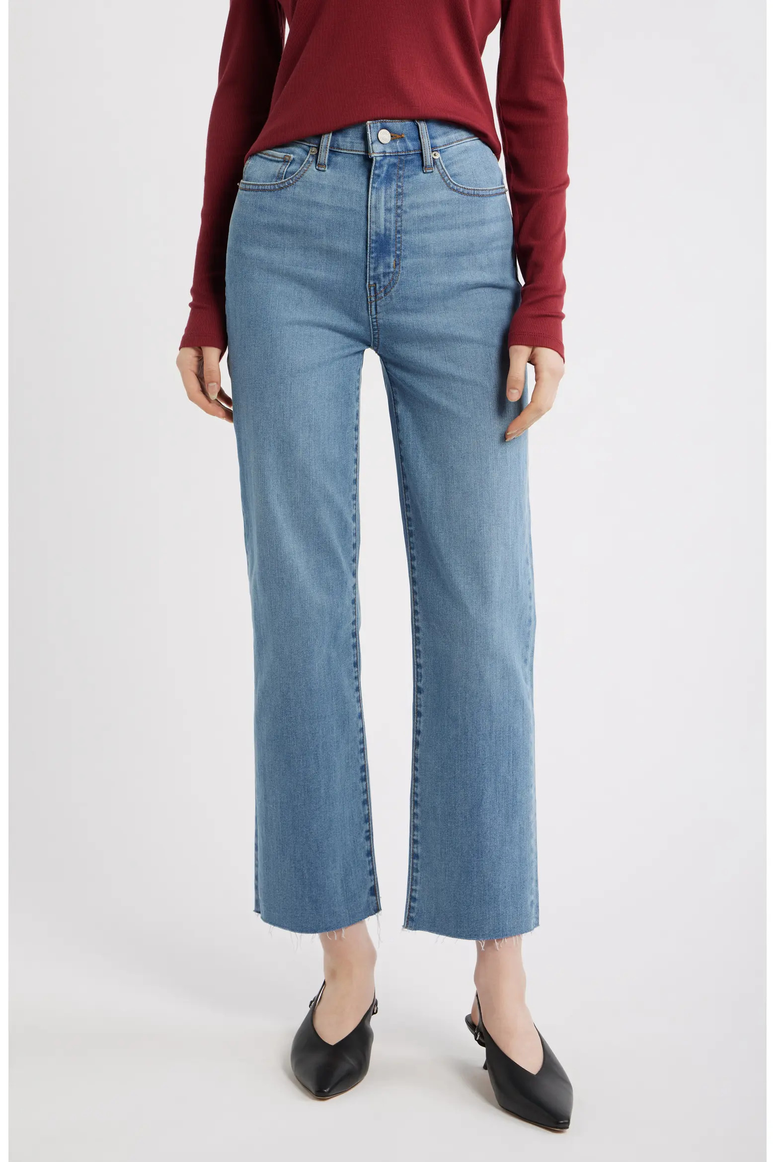 Le Sleek High Waist Ankle Straight Leg Jeans (Women) | Nordstrom | Nordstrom