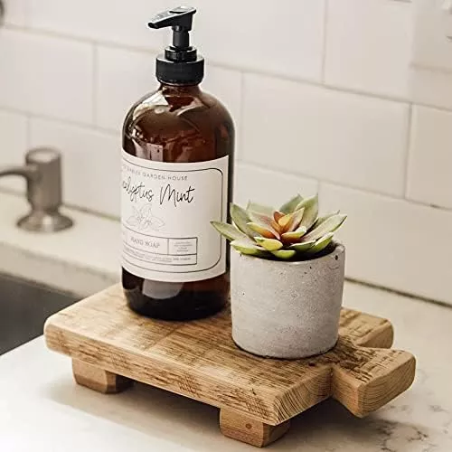 White Sink Riser Tray , Soap Stand , Wood Riser , Kitchen Tray