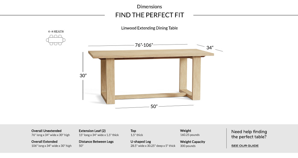 Linwood Extending Dining Table | Pottery Barn (US)