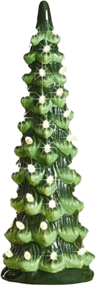 Vintage Ceramic Christmas Trees That Light Up,Retro Hand-Painted Tabletop Christmas Trees,Table T... | Amazon (US)