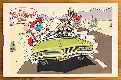 1993 The Ren &amp; Stimpy Show Pin-Up Print Ad/Poster Nickelodeon 90s Kids Retro Art  | eBay | eBay US