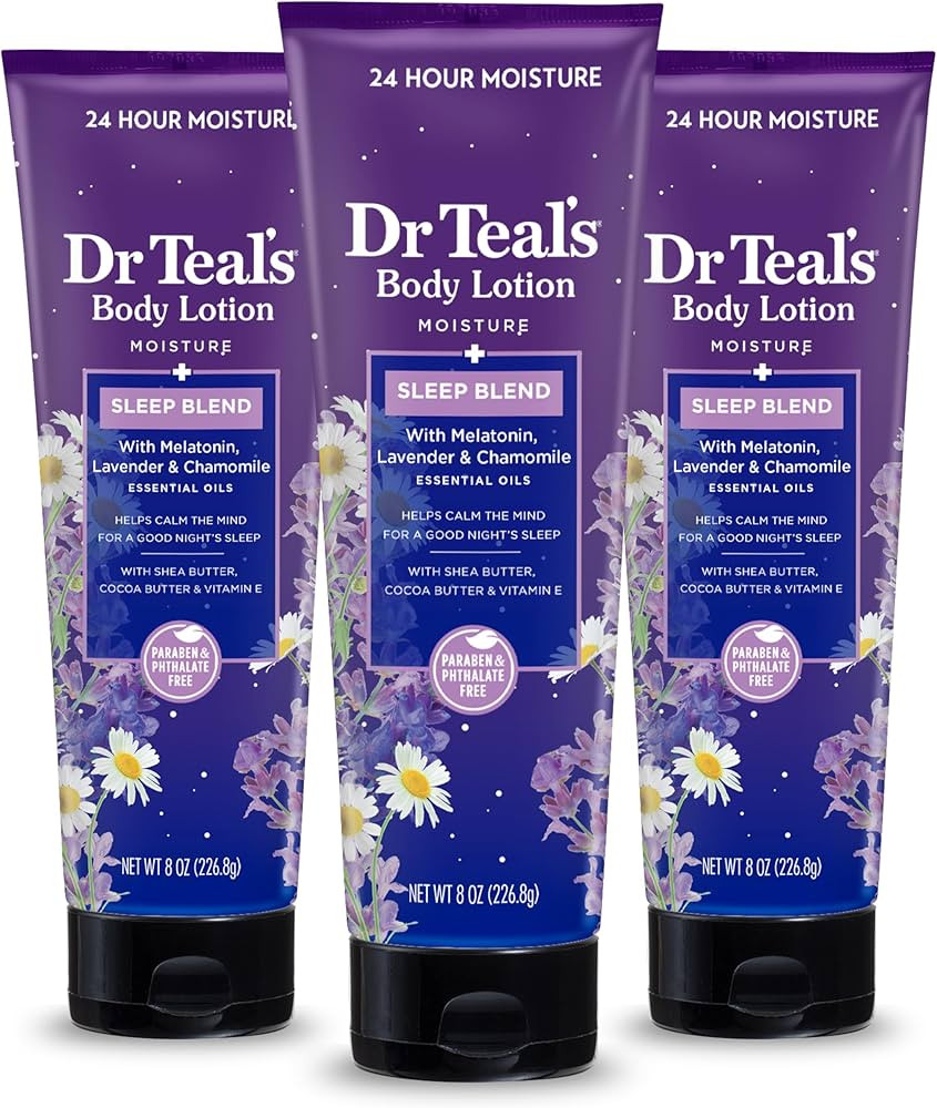 Dr Teal's Sleep Body Lotion, 24-Hour Moisture, with Melatonin, Lavender & Chamomile Essential Oil... | Amazon (US)