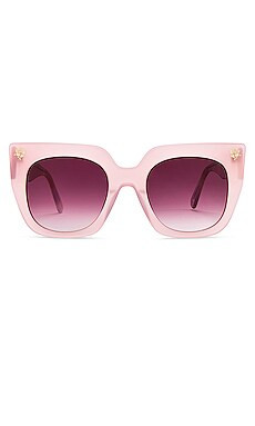LoveShackFancy Triana Square Sunglasses in Pink Parfait from Revolve.com | Revolve Clothing (Global)