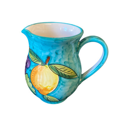 Sorrento Italy Pitcher Hand Painted Fruit Floral Leaf Motif Vintage | eBay | eBay US