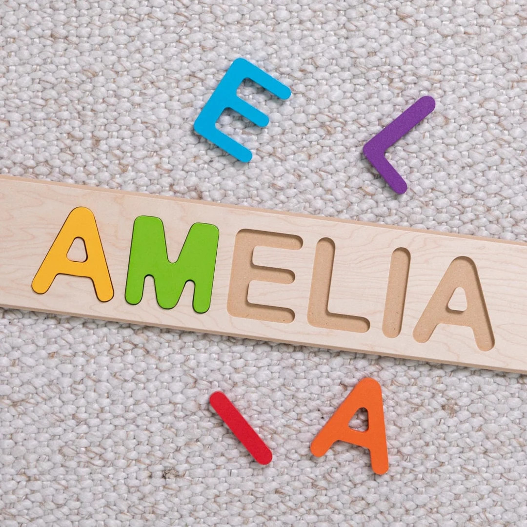 Personalized Name Puzzle - Fat Brain Toys - Ships in 1-2 Business Days - Wooden Name Puzzle - Cus... | Etsy (US)