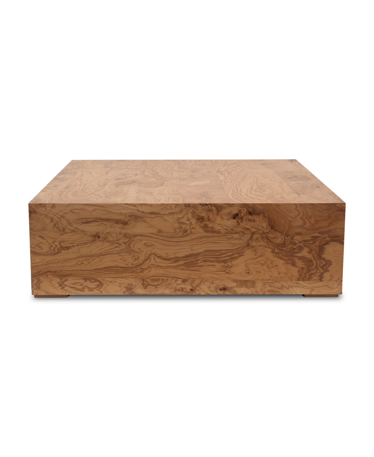 Nash 40" Burl Wood Veneer Square Coffee Table - Burl Wood Veneer | Macy's