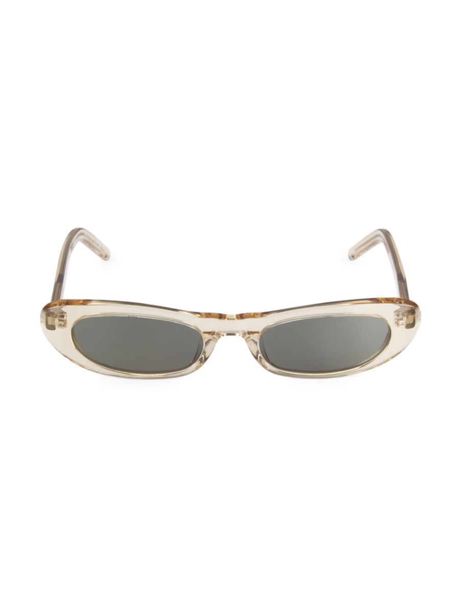 Feminine Fashion Icons Shade 53MM Oval Cat-Eye Acetate Sunglasses | Saks Fifth Avenue