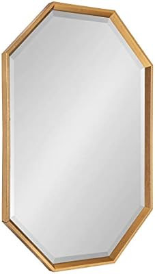 Kate and Laurel Calter Large Elongated Octagon Frame Wall Mirror, 25.5 x 37.5, Gold | Amazon (US)