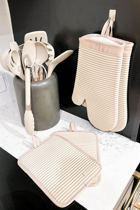 matching neutral kitchen utensils, pot holders, and oven mitts 😍 love that these a silicone so they’re gentle on your cookware and easy to clean!

#LTKFind #LTKunder50 #LTKhome