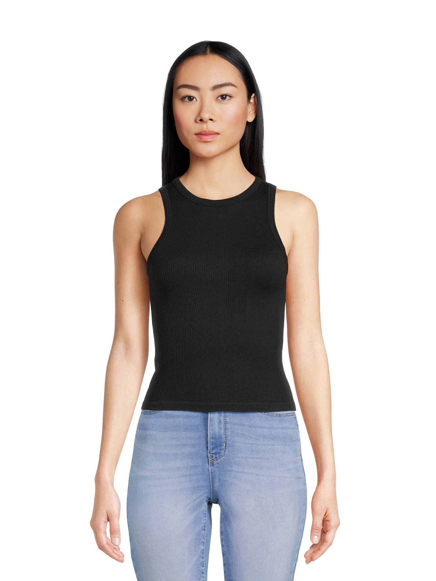 No Boundaries Juniors Seamless High Neck Tank Top | Walmart (US)