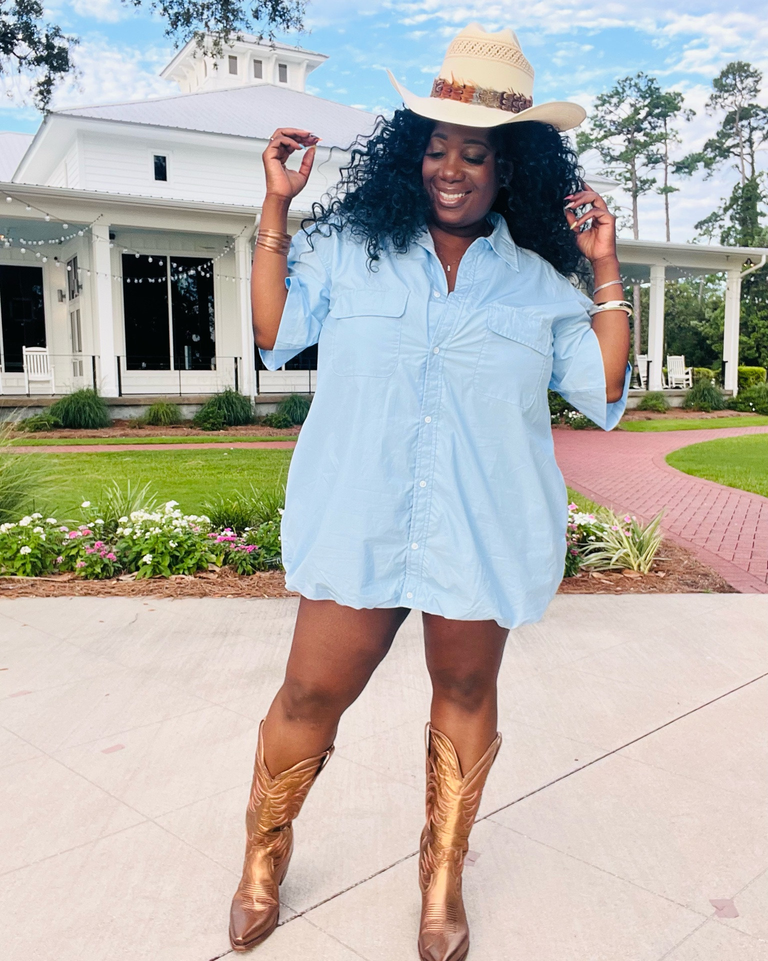 @Target #sponsored #ad

Trust me cowgirl! You need this dress for the summer!

Runs big. Size down I bought the XL.
I am 5’5, size 17/18

@Tecovas boots are always a must
Too! Mine are no longer available but you can still find your perfect pair!

#LTKootd #LTKOver40 #LTKPlusSize