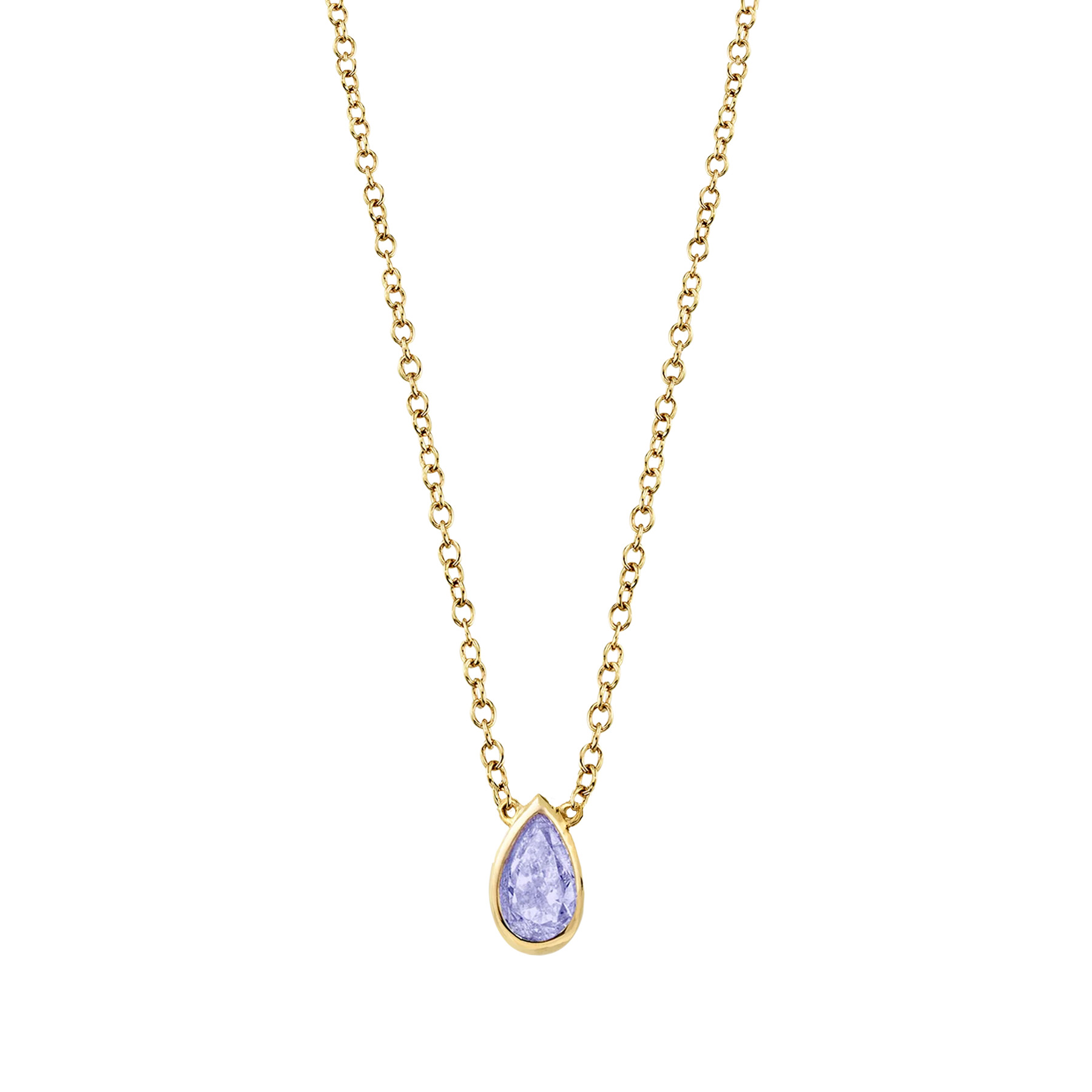 Teardrop Necklace - Tanzanite / 14k Yellow Gold | The Last Line (US)