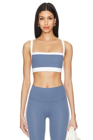 Splits59 Monah Rigor Bra in Steel Blue & White from Revolve.com | Revolve Clothing (Global)