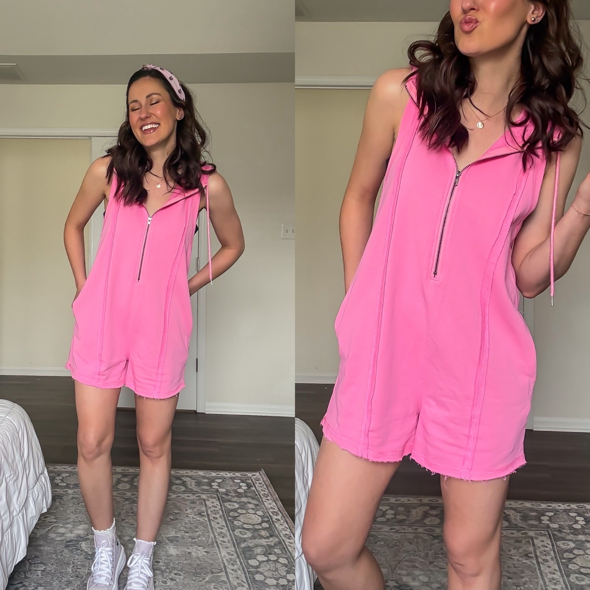 Nursing friendly romper - perfect for spring! 

#LTKmomlife #LTKdayinmylife #LTKootd