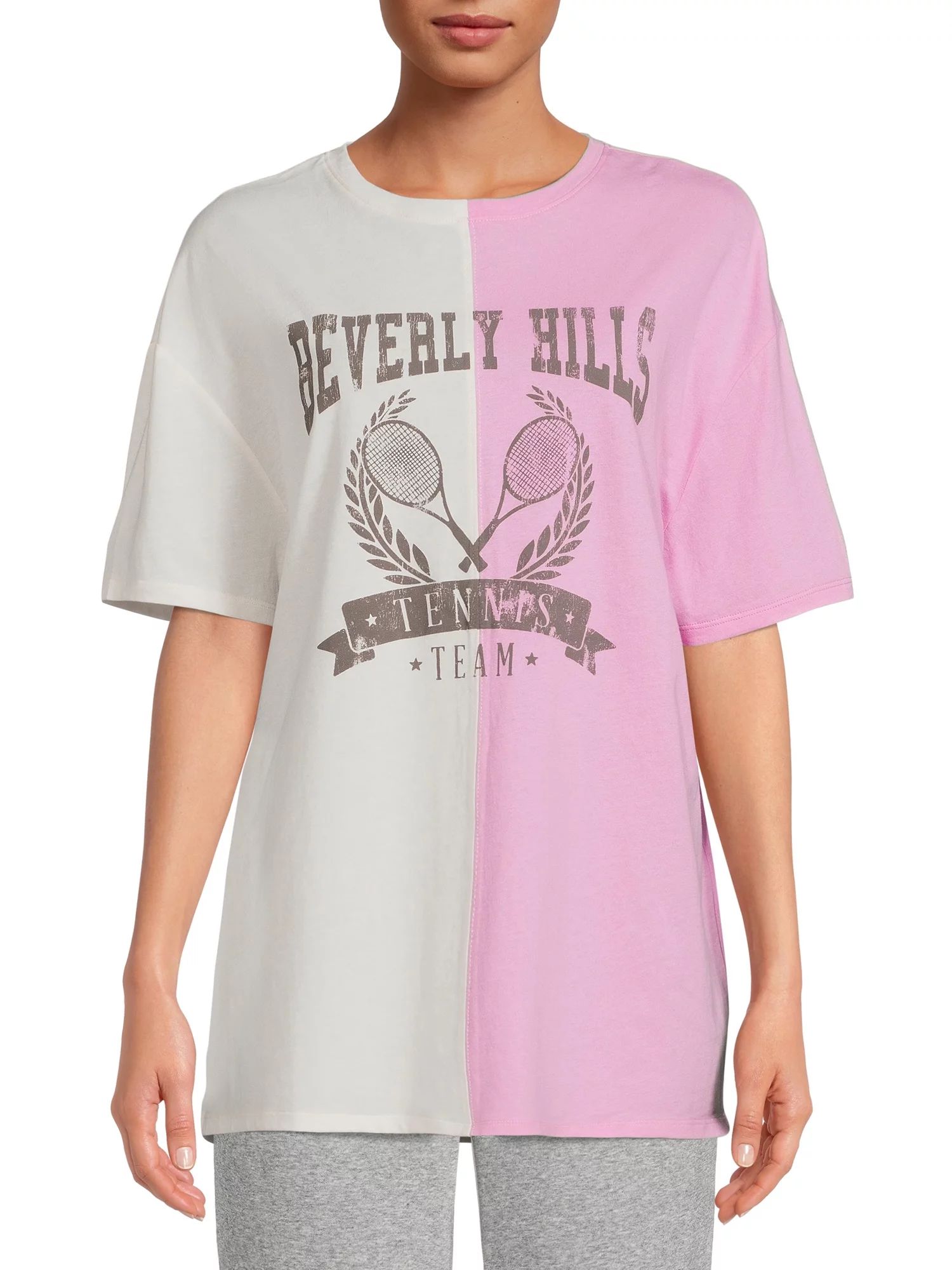 Grayson Social Women's and Women's Plus Beverly Hills Two-Tone Graphic Sleep Shirt - Walmart.com | Walmart (US)