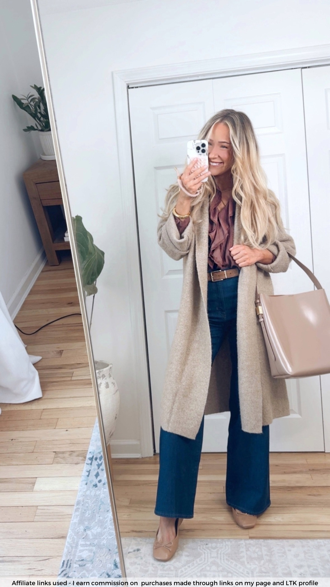 Spring fashion 2026

Amazon duster cardigan sweater
Dark wash wide leg jeans
Statement top ruffles 