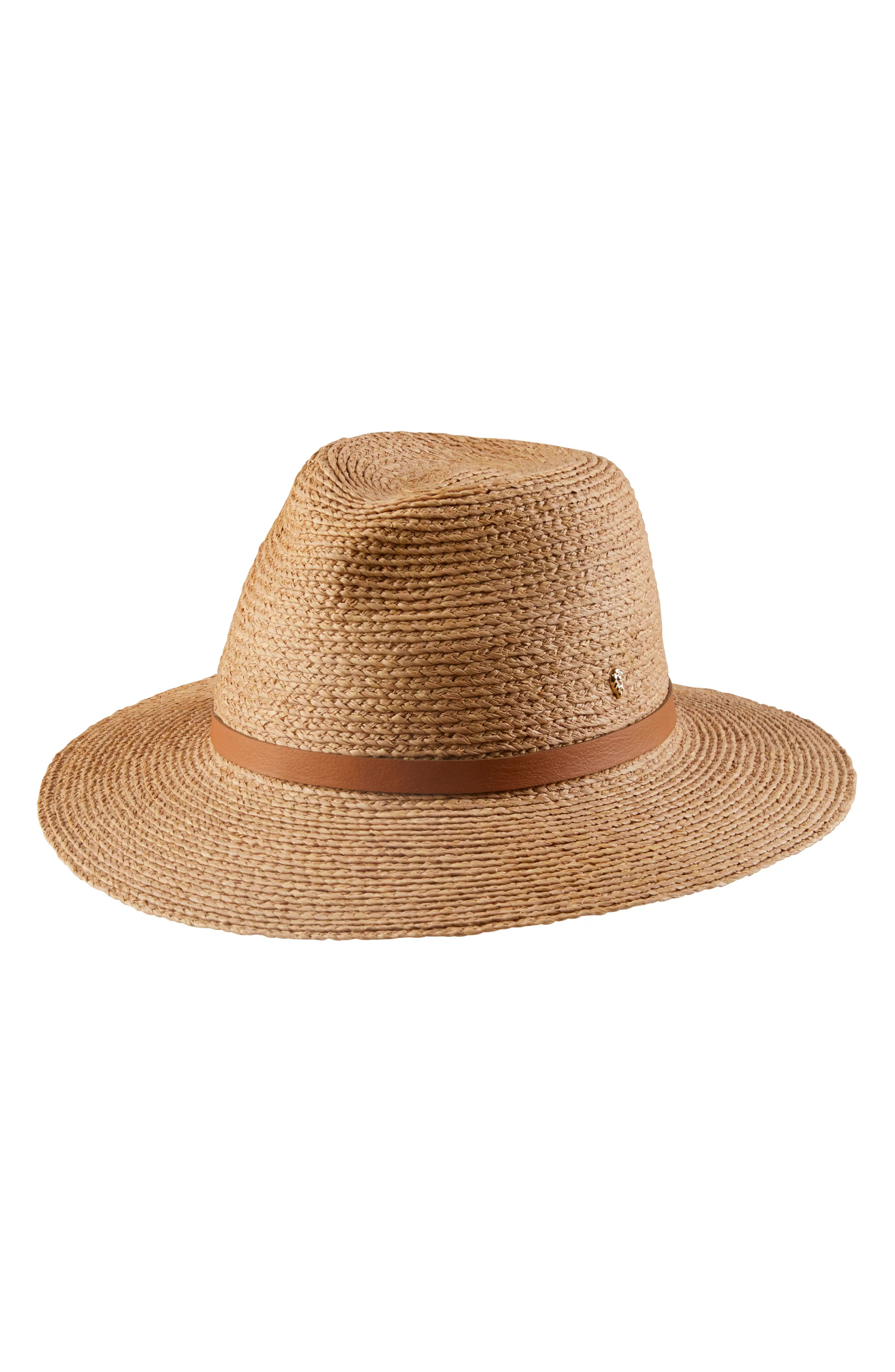 Helen Kaminski Hina Straw Fedora in Nougat/Tan at Nordstrom | Nordstrom