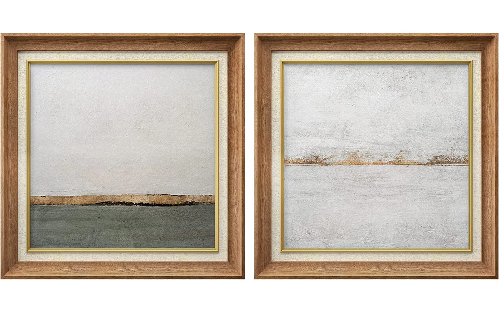 Minimal Stroke Abstract Landscape Classic Vintage Neutral Artwork Wall Art Framed On Canvas Print | Wayfair North America