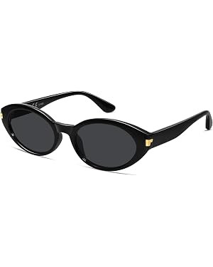 VANLINKER Polarized Retro Oval Sunglasses for Women Men Small Face Vintage 90s Shades VL9850 | Amazon (US)