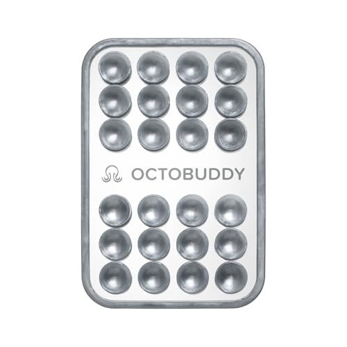 OCTOBUDDY Mirror – Amazon-Exclusive Suction Cup Phone Mount with Built-in Mirror – Silver Swirl Hands-Free Grip for Videos & Selfies (2.6″ x 3.9″) | Amazon (US)