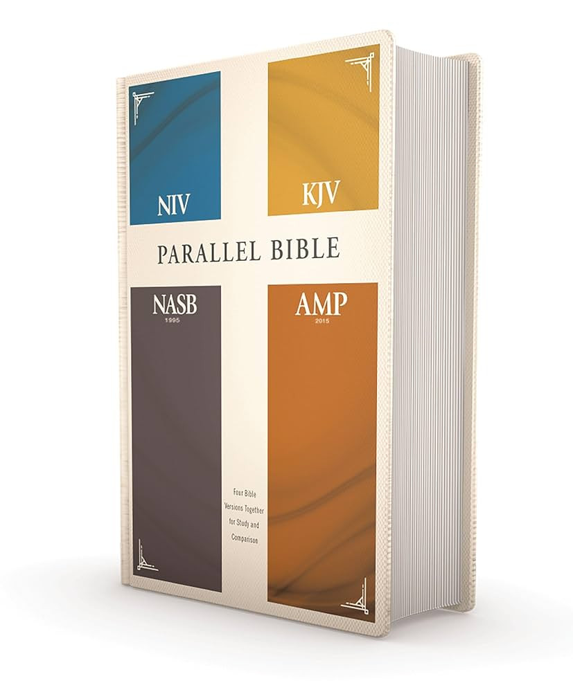 NIV, KJV, NASB, Amplified, Parallel Bible, Hardcover: Four Bible Versions Together for Study and ... | Amazon (US)