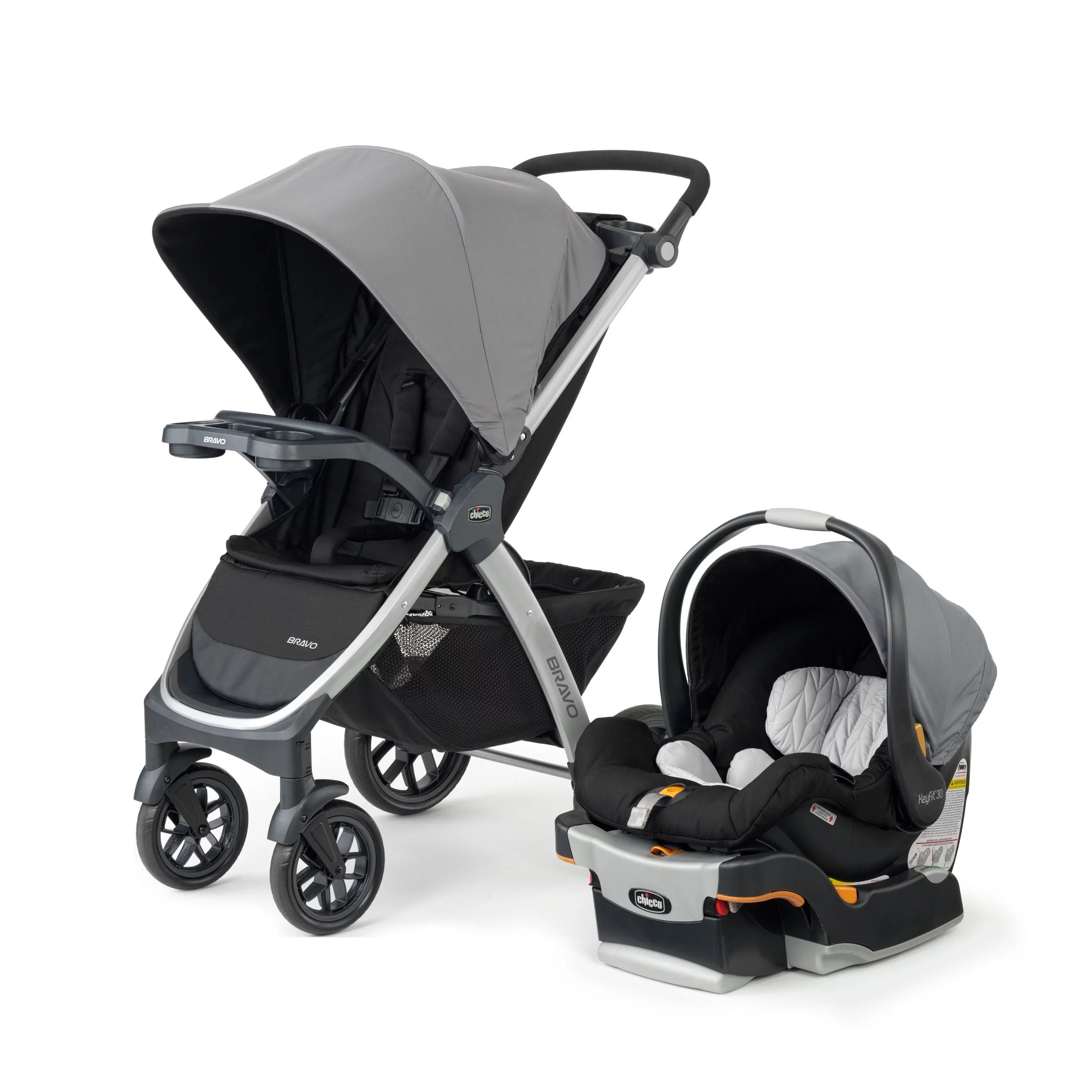 Chicco Bravo 3-in-1 Travel System including Bravo Quick-Fold Stroller and KeyFit 30 Infant Car Se... | Walmart (US)