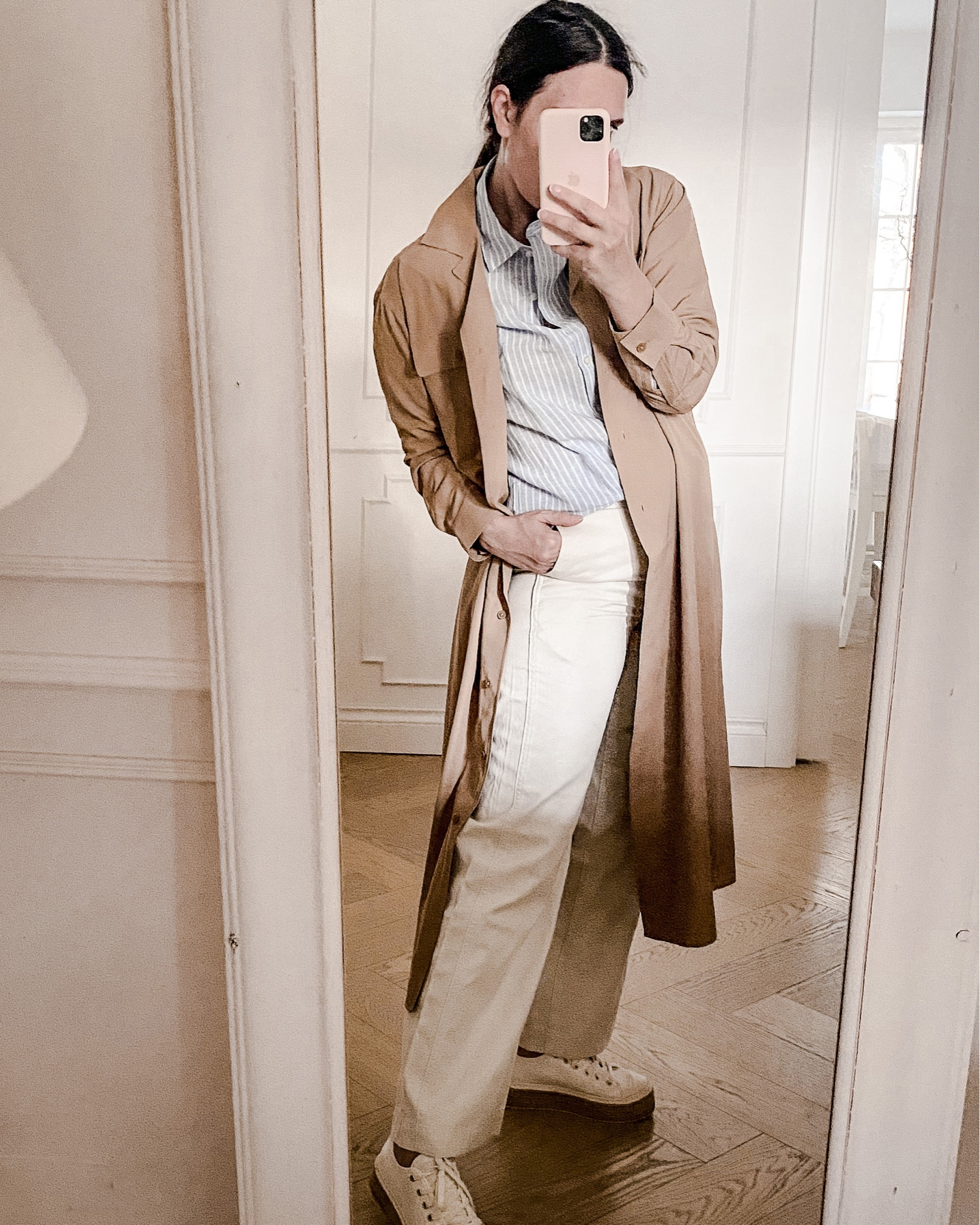 Shirt dress worn as a trench. Yes please  

#LTKstyletip #LTKeurope #LTKSeasonal
