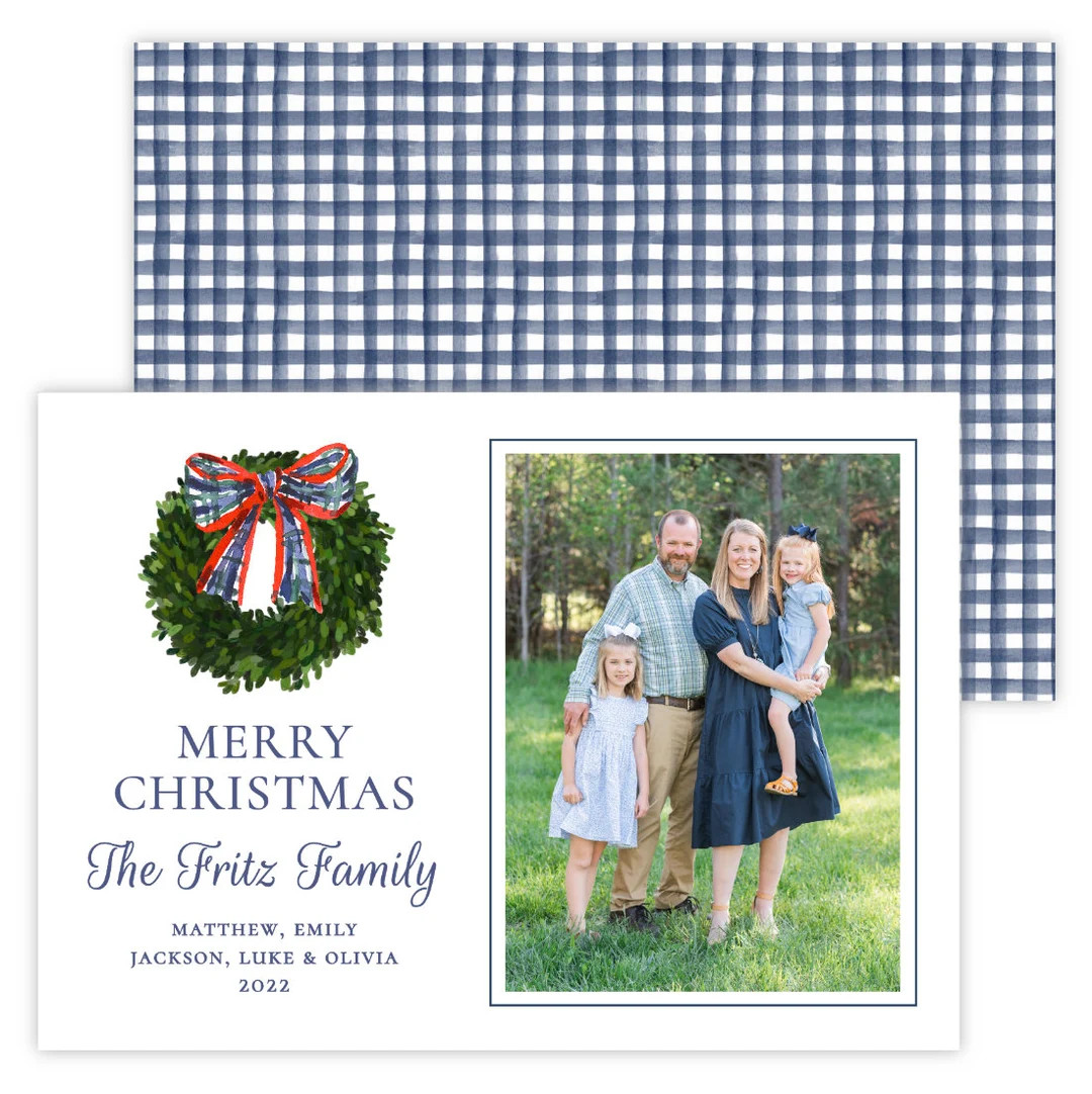 Printable Christmas Photo Card Holiday Photo Card Watercolor - Etsy | Etsy (US)