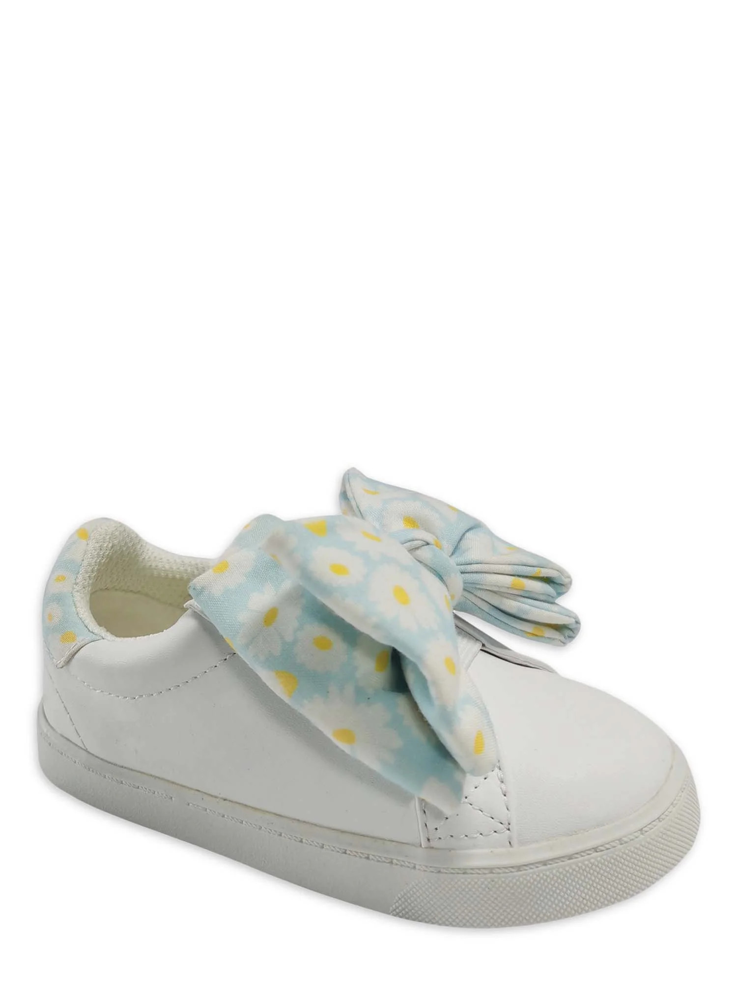Wonder Nation Toddler Girls Gingham Bow Sneaker, Sizes 7-12 | Walmart (US)