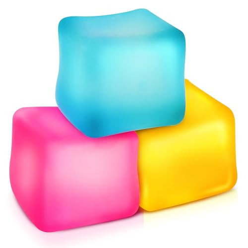 Fidget Toys Stress Cube 3 Pack: High Density Gel Filled Sensory Toys, 2.1" Cube, Anxiety Relief Squishy Fidget Toys, Stress Balls for Adults Kids Children Teens, Fidgets for Classroom | Amazon (US)