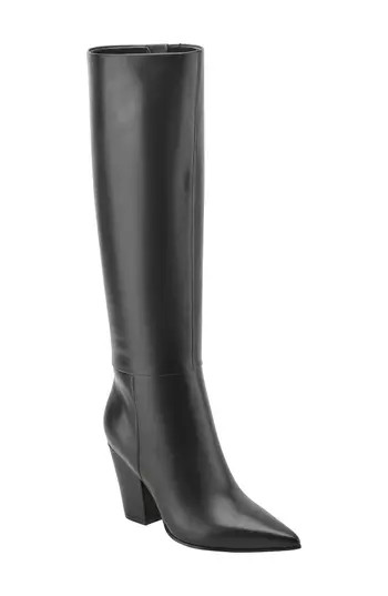Marc Fisher LTD Estella Pointed Toe Knee High Boot in Black at Nordstrom Rack, Size 8.5 | Nordstrom Rack