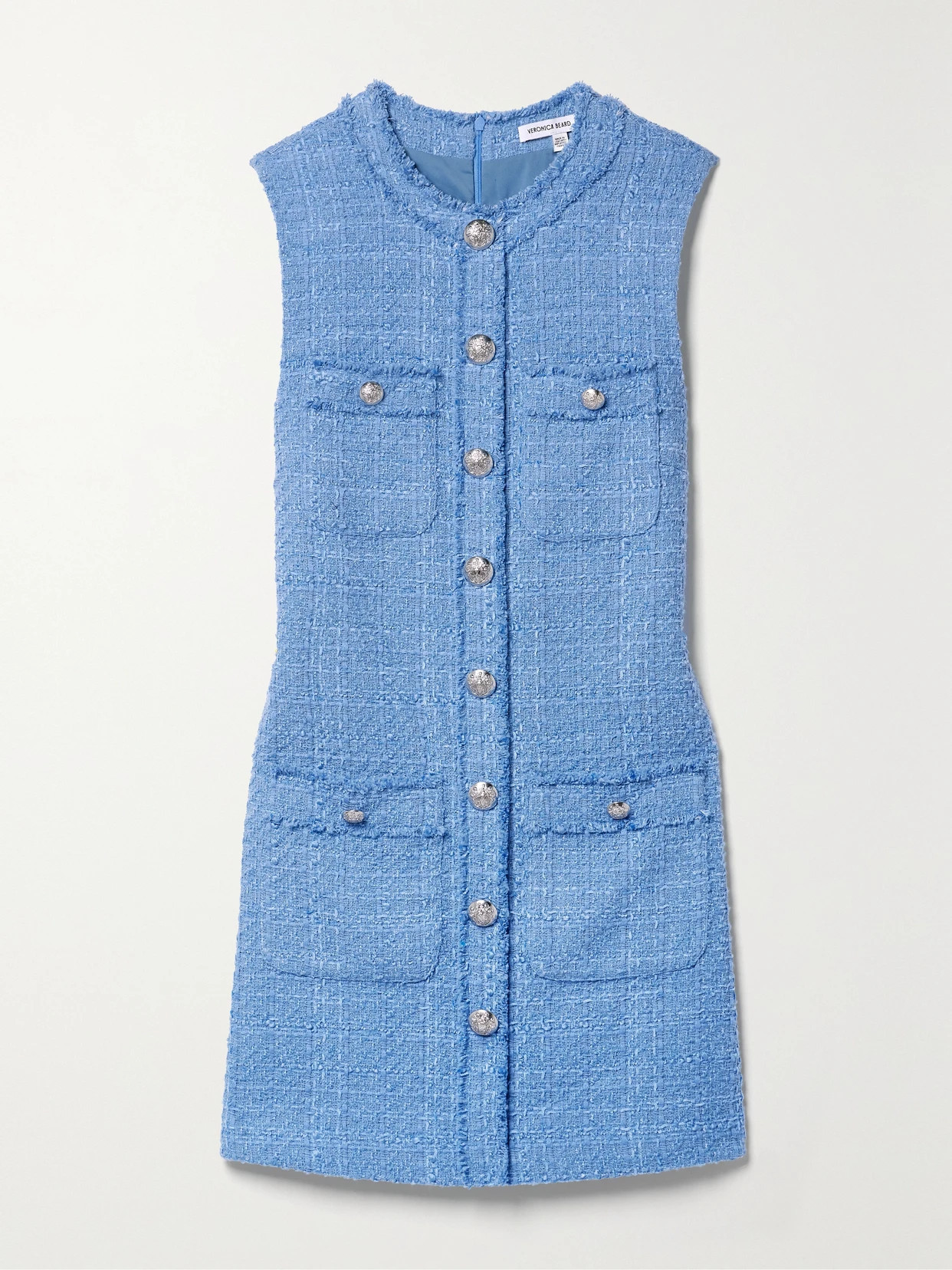 Veronica Beard - Laurel Cotton-blend Tweed Mini Dress - Blue | NET-A-PORTER (US)