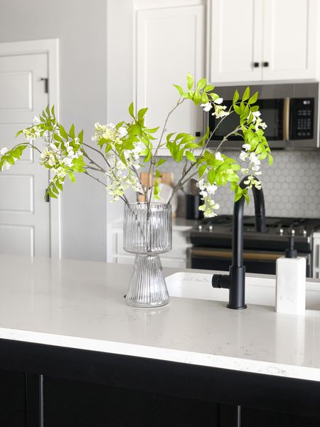 New favorite glass vase style 🤍

Home decor, kitchen decor, spring decor, spring arrangement, vase, faux greenery, kitchen countertop styling

#LTKSeasonal #LTKstyletip #LTKhome