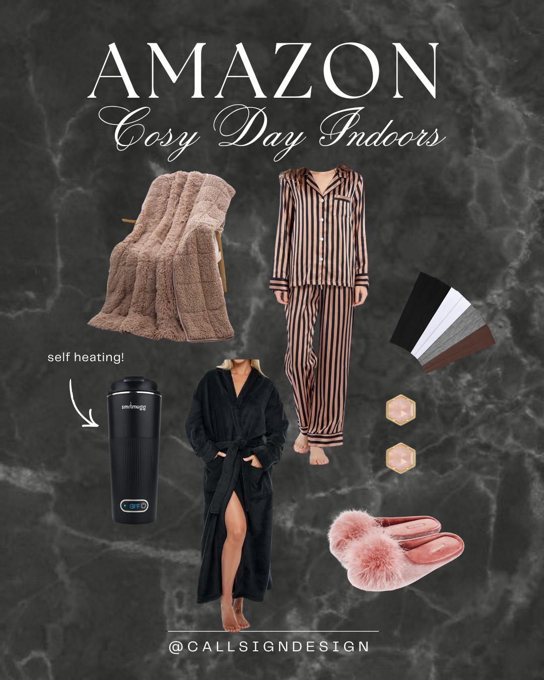 For those days you don't want to get out of pjs. Elevate your self care day with a matching pajama set, fuzzy slippers, weighted blanket, and self heating mug for maximum cosiness! 

 #LTKgrwm #LTKootd #LTKselfcare