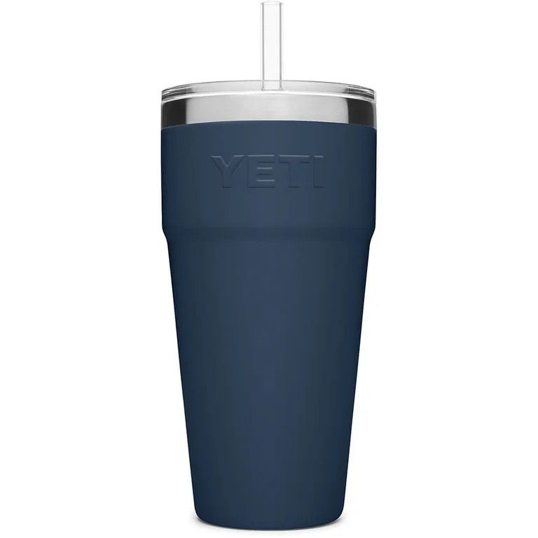 Yeti 21071500645 Rambler 26 oz. Stackable Cup with Straw Lid - Navy | Walmart (US)