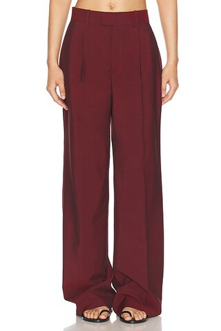 Wide Leg Single Pleated Tailored Trousers | FWRD 