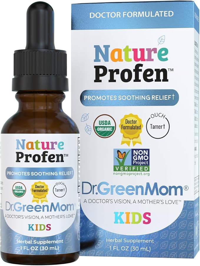 Dr. Green Mom Nature Profen Natural Relief for Infants & Kids | USDA Organic Herbal Drops for Tee... | Amazon (US)