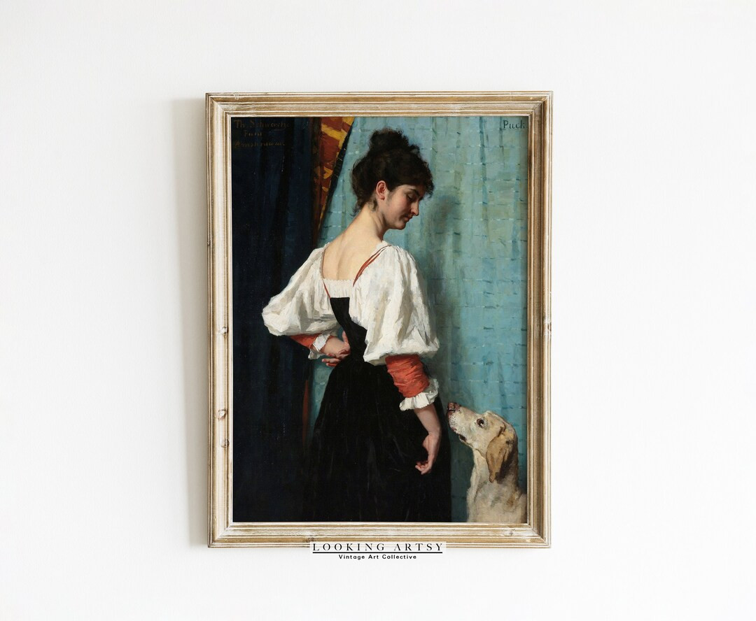 Woman and Dog Print | Vintage Wall Art | Best Friend | Dog Wall Art | Antique Wall Decor | PRINTA... | Etsy (US)