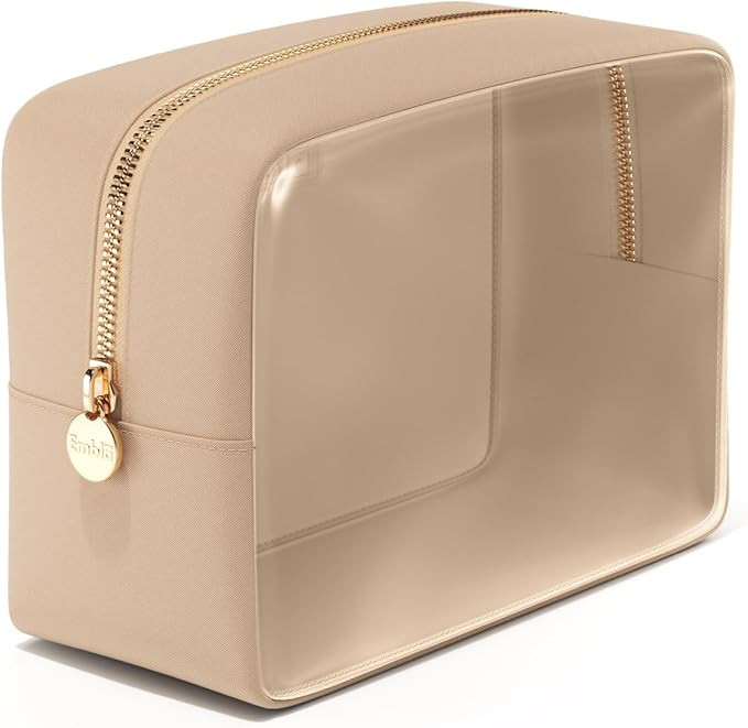 Embla Clear Cosmetic Bag Makeup Bag, Clear Zipper Pouch Cosmetics Bags Cute Womens Make Up Pouche... | Amazon (US)