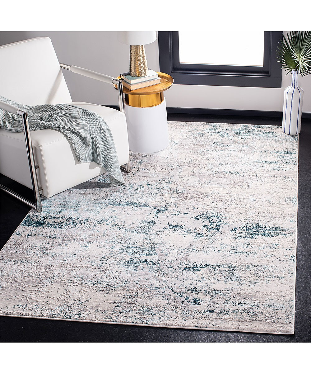 Safavieh Rugs Indoor Rugs Cream - Cream & Turquoise Sansa Amalfi Rug | Zulily