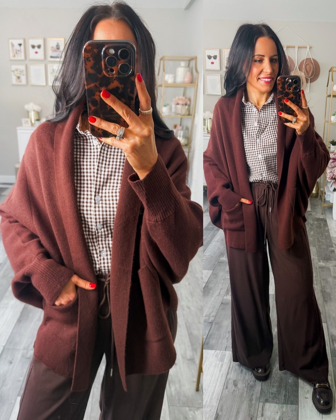 Loving these chocolate brown pieces! 

Wearing small in tops and XS in pants. 

#LTKPetite #LTKFindsUnder50 #LTKFindsUnder100