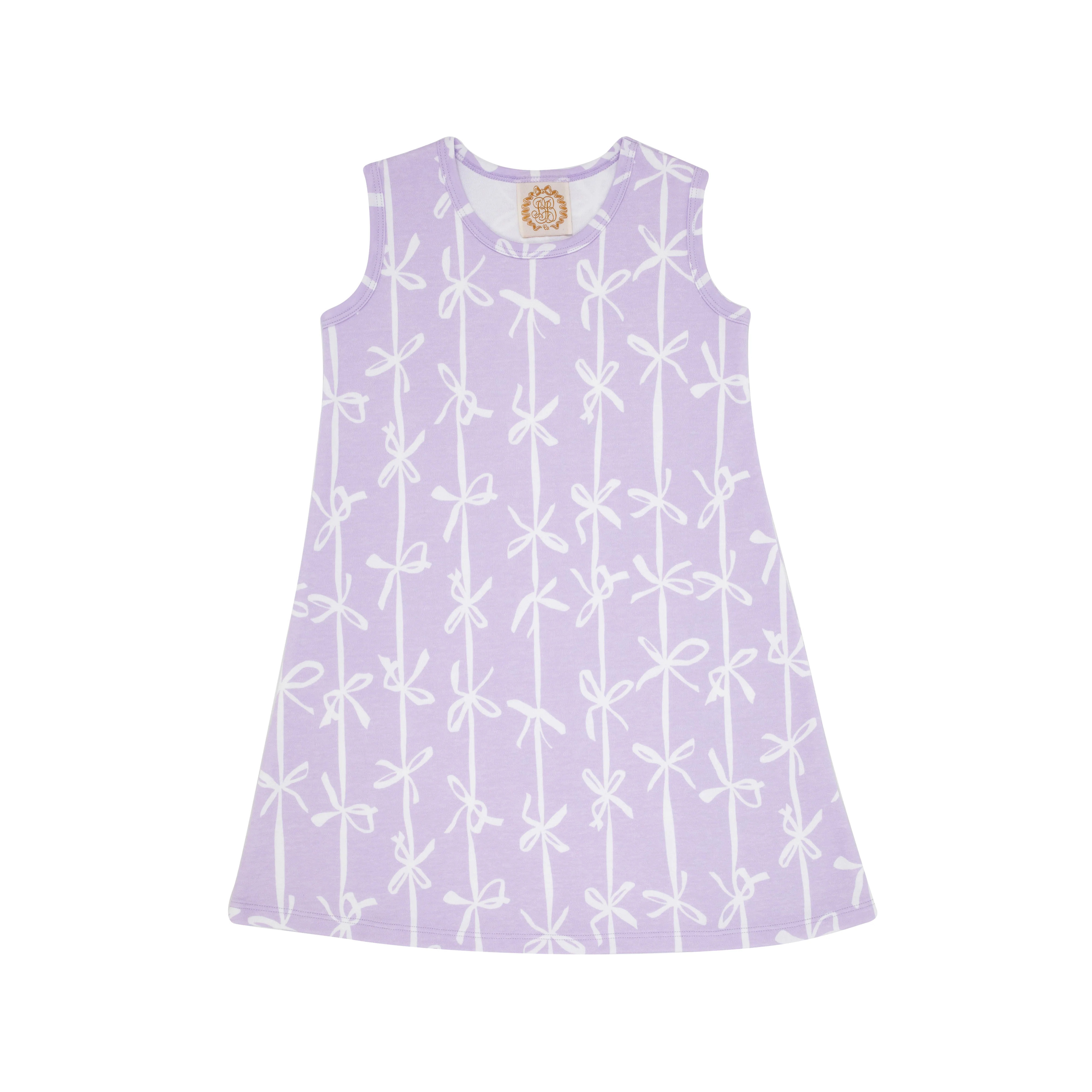 Sleeveless Polly Play Dress - Lavender Braselton Bows | The Beaufort Bonnet Company