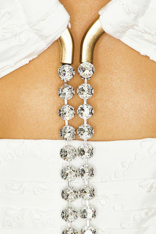 Heart Mini Dress in Off White | Revolve Clothing (Global)