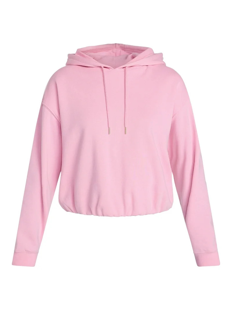 Time and Tru Women's Bubble Hem Pullover Hoodie, Size XS-XXXL | Walmart (US)