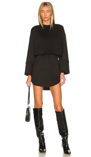 Lana Sweatshirt Dress in Black | Revolve Clothing (Global)