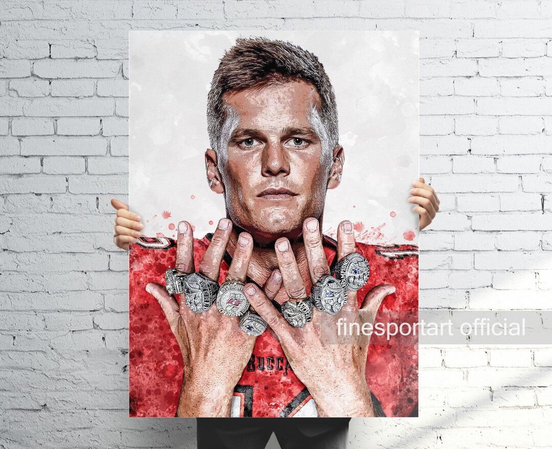 Tom Tampa Poster Canvas Wrap Football Framed Print Sports - Etsy | Etsy (US)
