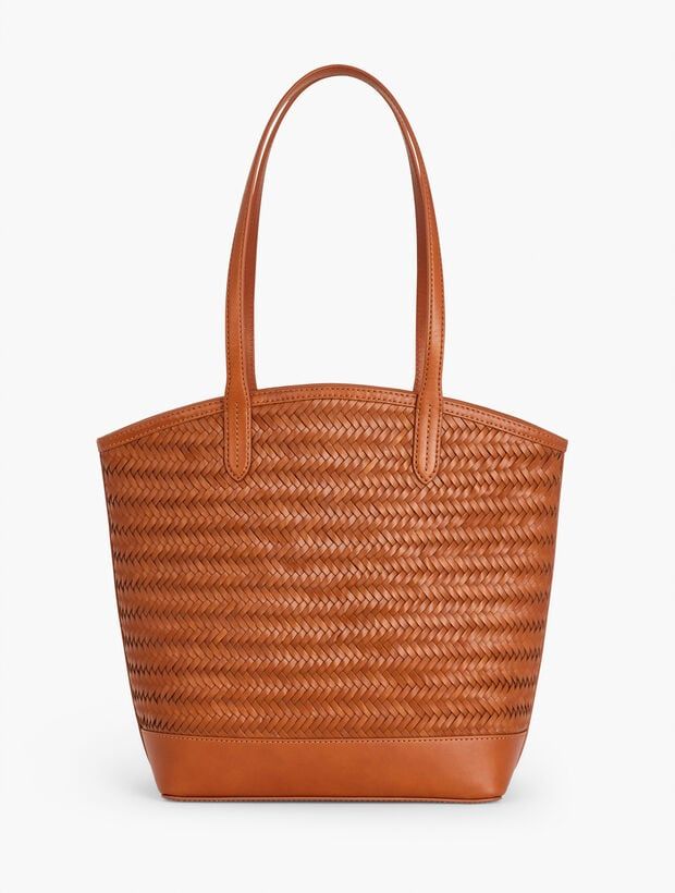 Woven Leather Tote | Talbots