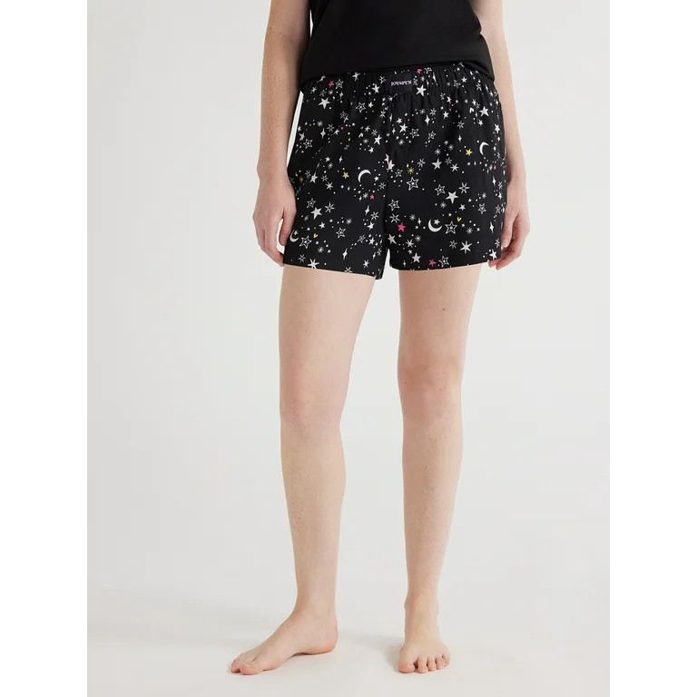 Joyspun Women's Woven Pajama Boxer Shorts, Sizes XS to 3X | Walmart (US)