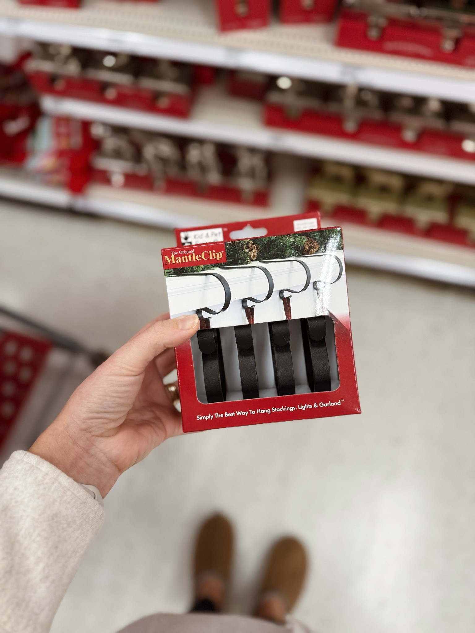 What I used to hang my stockings on our mantel! Available in multiple colors and easily hidden in garland  

#LTKFindsUnder50 #LTKHoliday #LTKHome