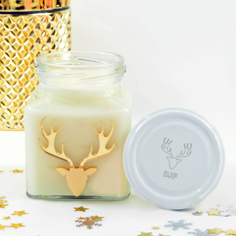 Flamingo Candles Personalised Christmas Stag Candle | Notonthehighstreet.com US
